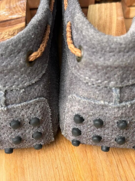 Tod’s Men\'s Suede Loafers Gray Men’s Size 10 US Made in Italy main image 6